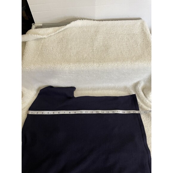 VTG Kathie Lee Cardigan Womens 12/14 Navy Embroidery Floral Cottage Sweater - Picture 6 of 6